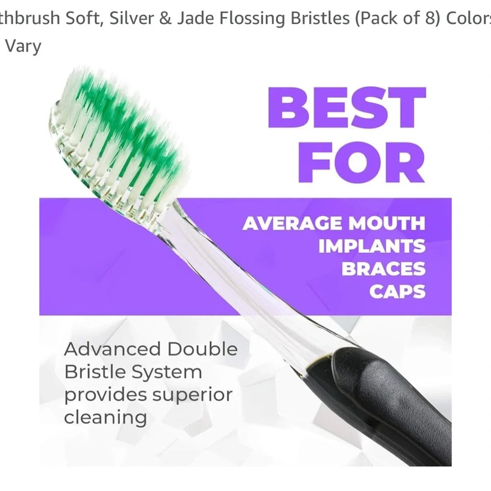 Silver and Jade Toothbrush Set